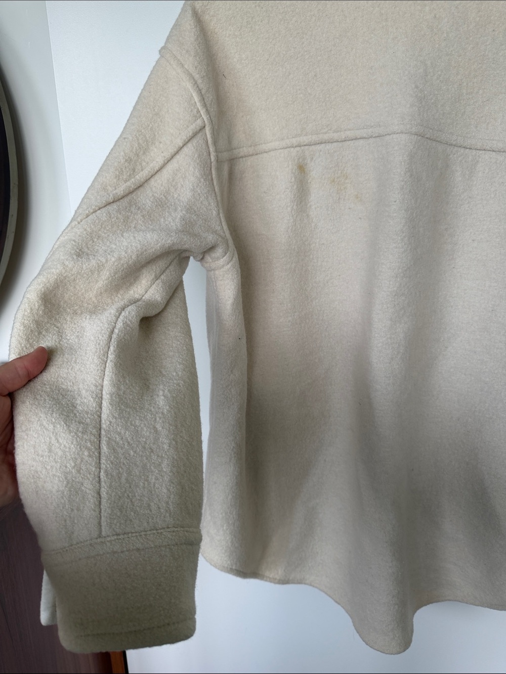 Wilfred Cream Button-Front Utility Shacket - Picture 7 of 7